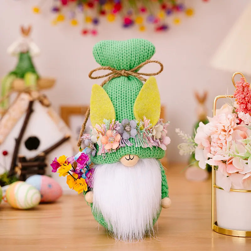 Easter Decorations Easter Knitted Rudolf Rabbit Doll Decoration - Korvel