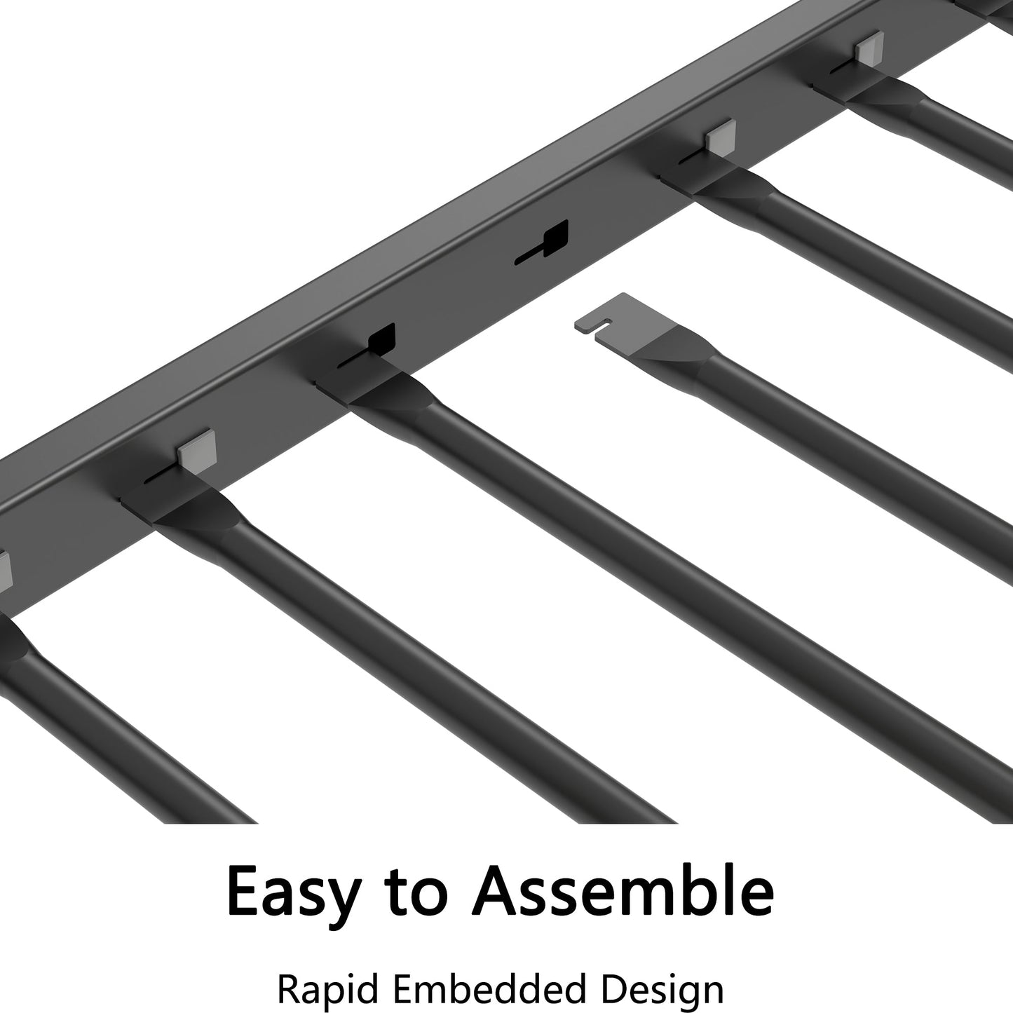 Adam Twin over Twin Metal Bunk, Black - Korvel