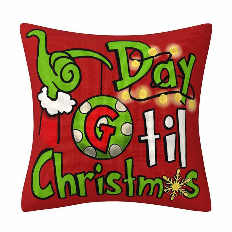 Grinch Christmas Pillow Cover Amazon Home Christmas Decoration Cushion Sofa Pillowcase Combination - Korvel