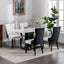 Tufted Solid Wood Dining Chairs - 2-Piece Set in White and Black