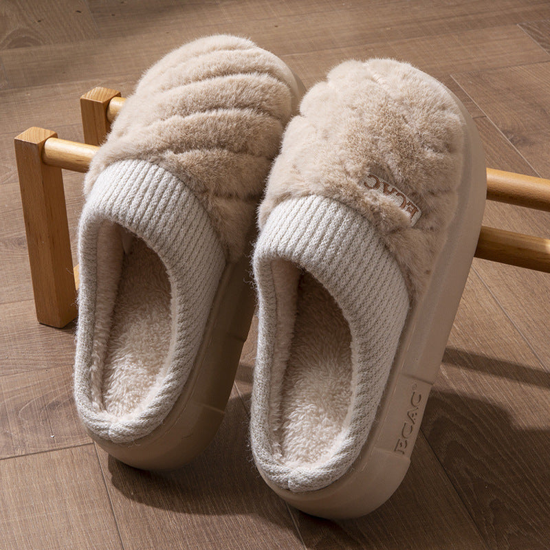 Women's Cotton Slippers - Indoor Non-slip Comfort