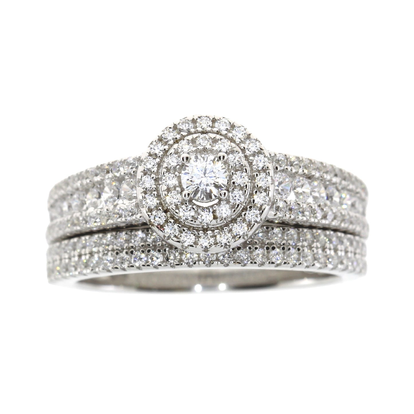 Bague de fiançailles en zircon cubique naturel en argent sterling