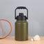 Double Wall Half Gallon Insulated Water Bottle Jug 64oz 128oz Stainless Steel Sports Water Flask with Handle - Korvel