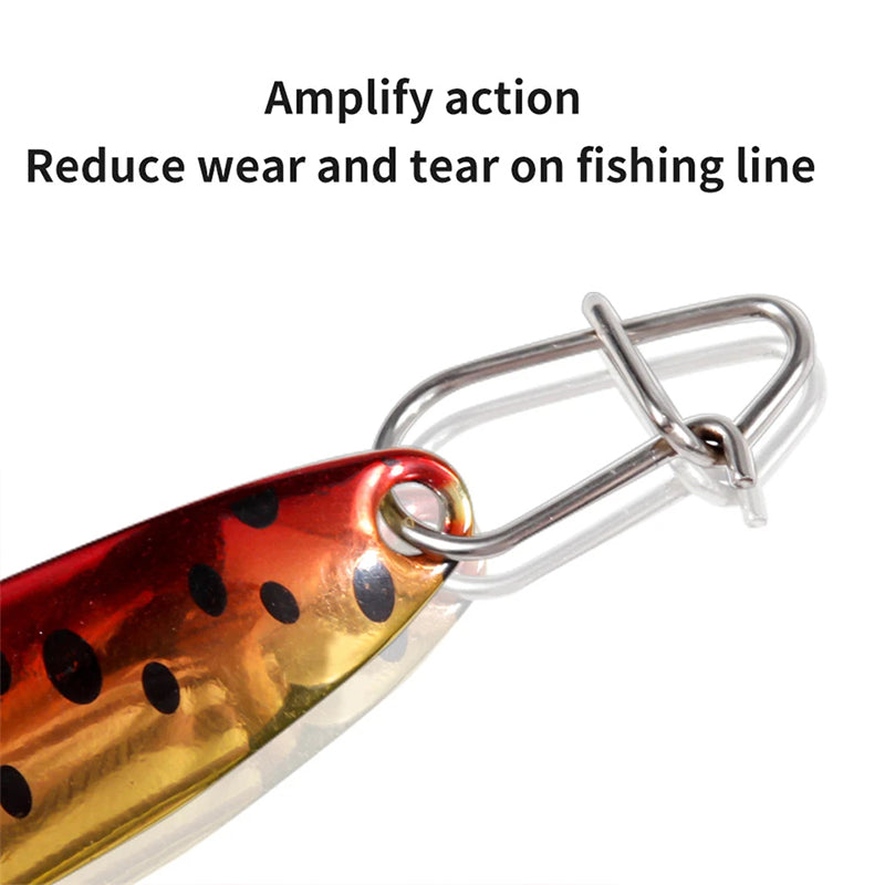 100PCS Premium Swiveles de Pesca de Acero Inoxidable