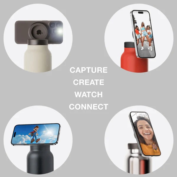 Premium Magnetic Insulated Cup with Phone Holder