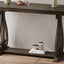 48-Inch Rustic Vintage Console Table --- Farmhouse Style Entryway Table with Open Shelf and Sturdy Construction (Walnut) - Korvel