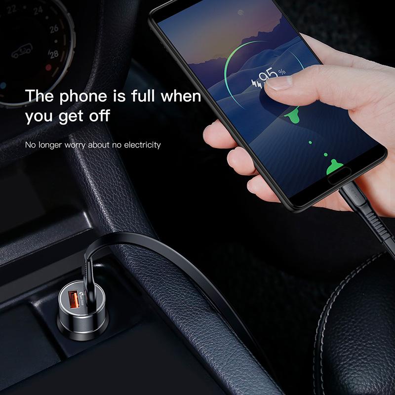 Baseus Dual USB  Charge QC 3.0 Car Charger  Fast Charging Universal 36W Car USB Charger - Korvel