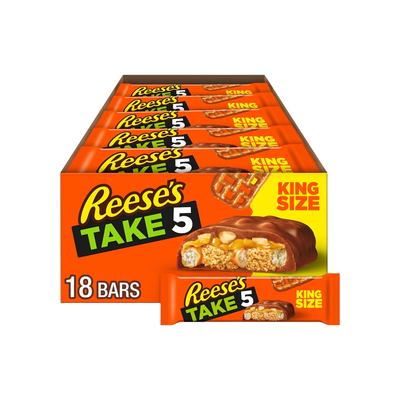 Hershey's Take 5 Snack Bars, Five-Layer Chocolate Candy - 1.5 oz (Pack of 18)