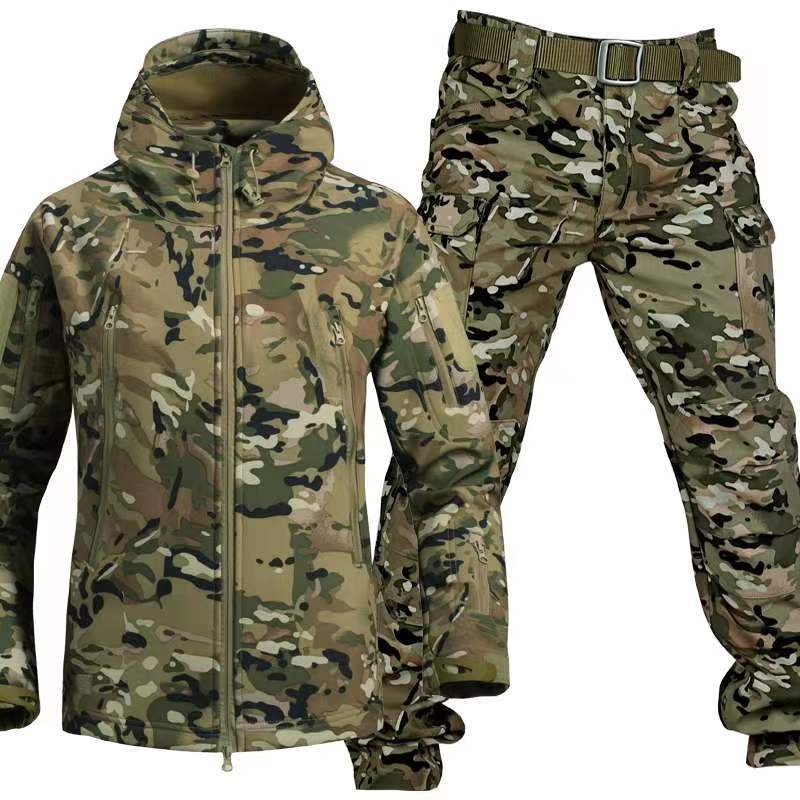 Outdoor Shark Skin Thermal Suit - Special Forces Camouflage
