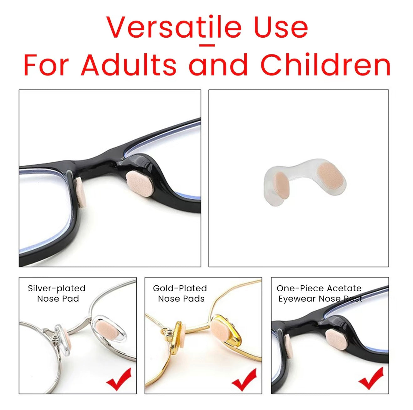 ComfortGrip Nose Pads for Enhanced Eyewear Comfort