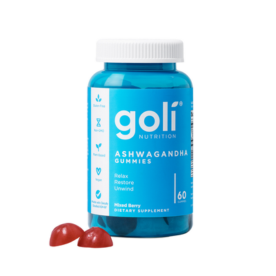 Goli Nutrition Gummies Ashwagandha - Saveur Baies Mélangées, 60 Comptes