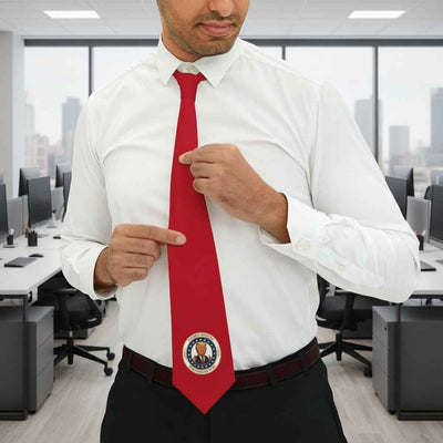 Corbata de Parodia Política de Foca Falsa - Roja