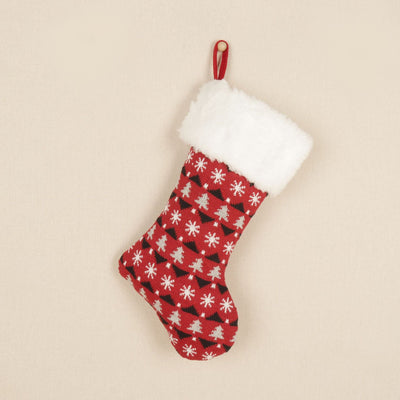 Handmade Christmas Knitted Socks - Festive Holiday Decor