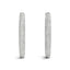 Pendientes de aro de diamantes pavé de dos filas en oro blanco de 14k