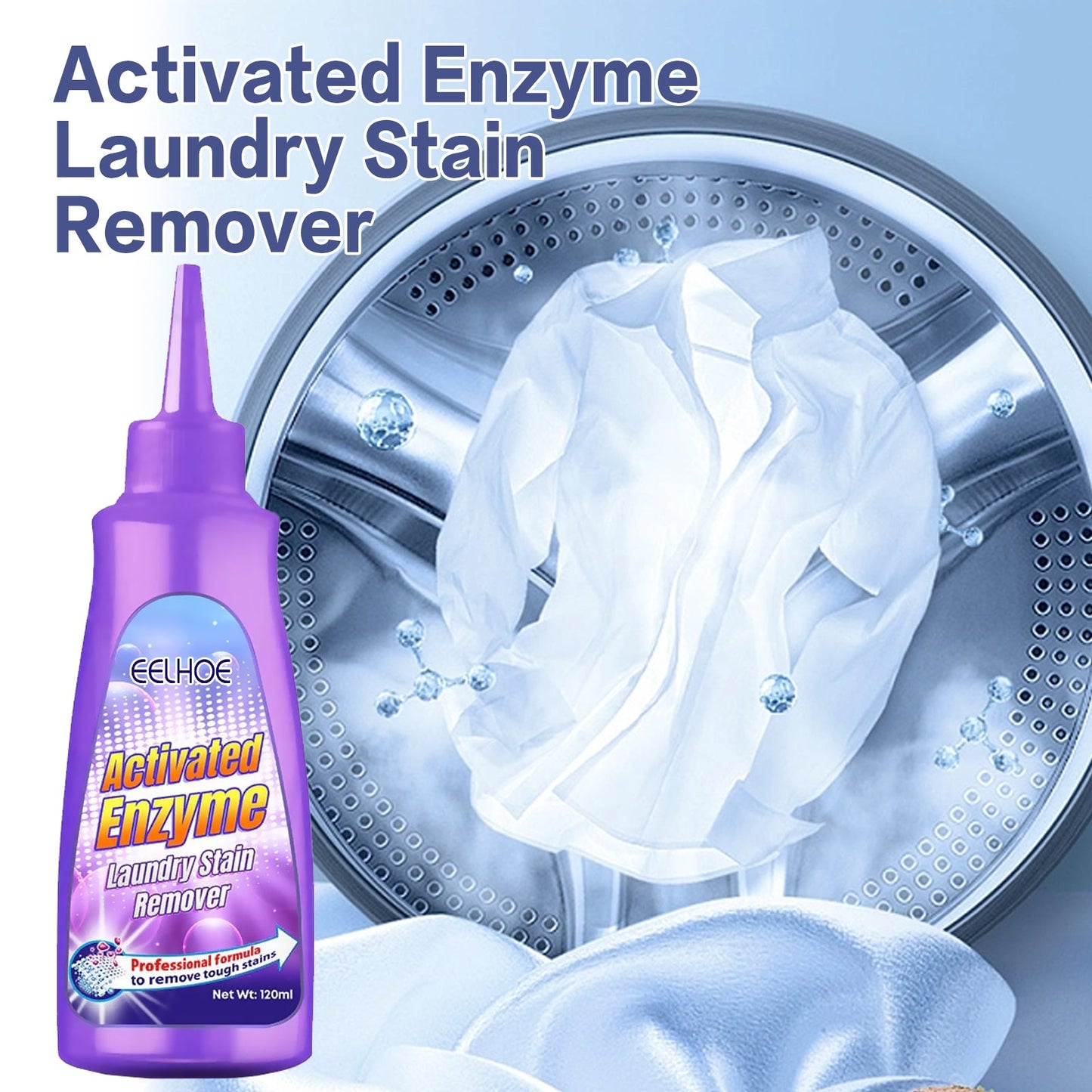Removedor de manchas de lavandería Activatod Enzyme - Líquido de limpieza suave