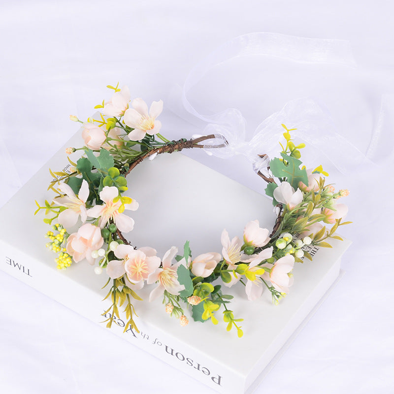 Couronne de Fleurs Élégante pour Mariage et Photographie