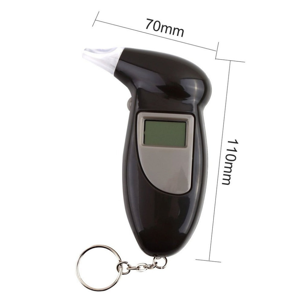 Digital Alcohol Breathalyzer Keychain - Portable BAC Tester