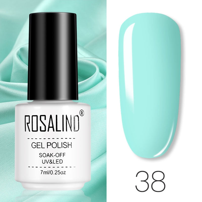 ROSALIND Gel Polish Set Manicure for Nails Semi Permanent Vernis top coat UV LED Gel Varnish Soak Off Nail Art Gel Nail Polish - Korvel