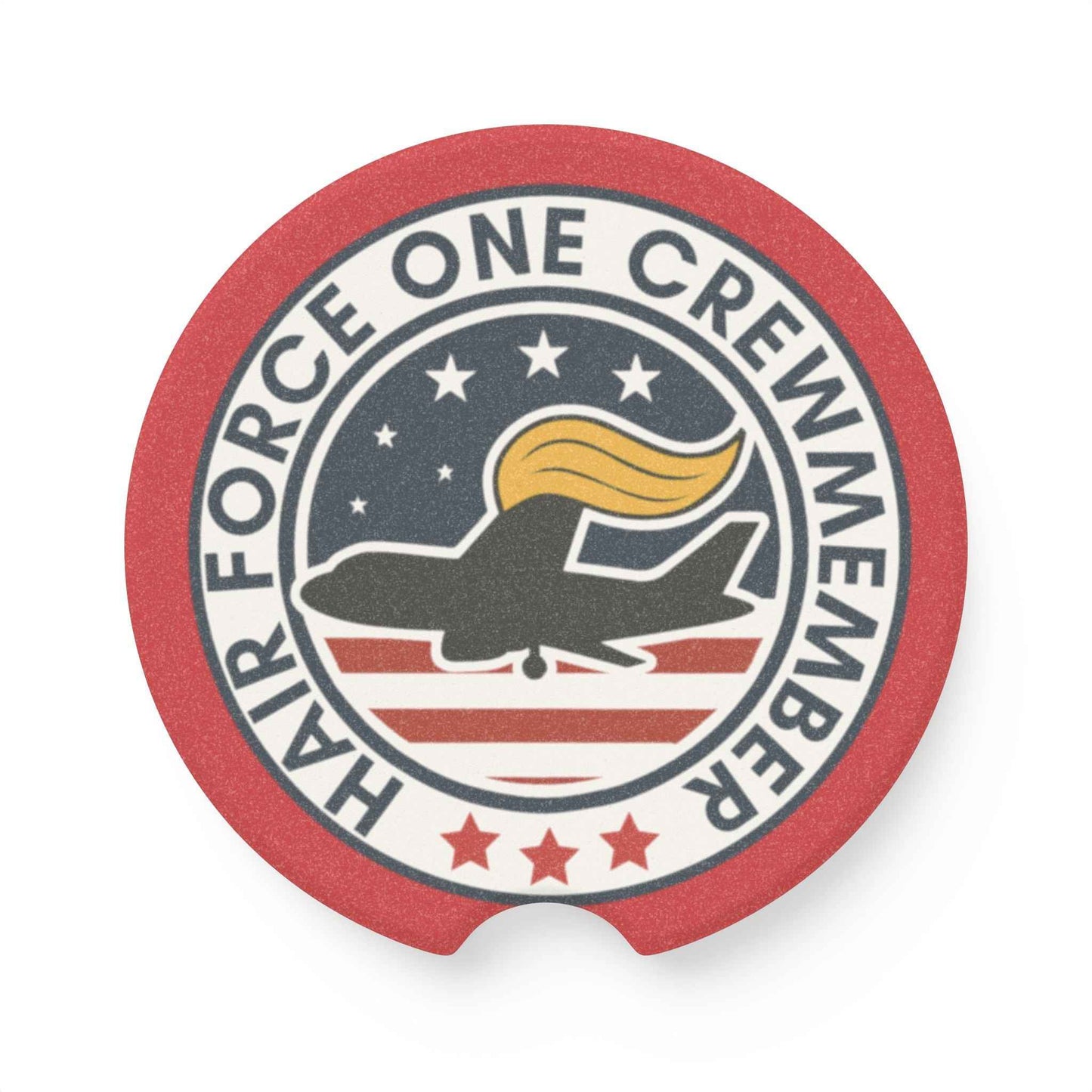 Posavasos para coche Hair Force One Crewmember - Set de parodia política