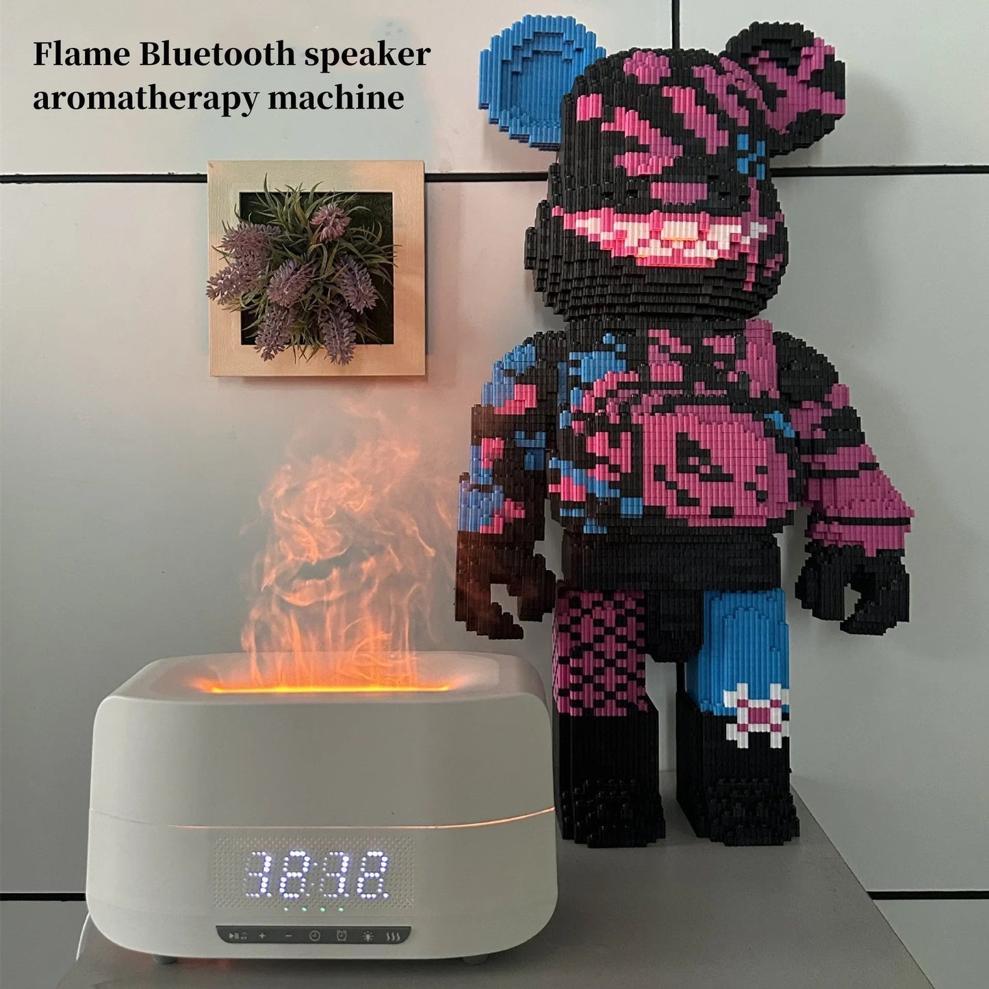 Difusor ultrasónico multifuncional con altavoz Bluetooth y reloj