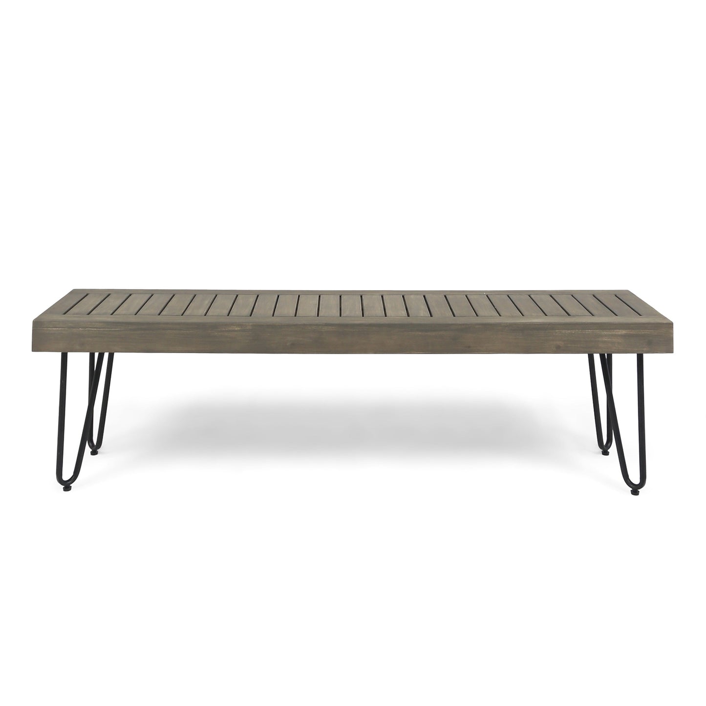 Jane Industrial Wood and Metal Dining Bench