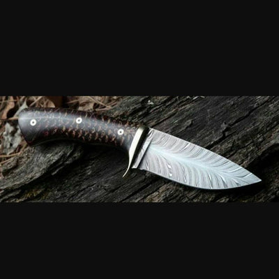 Exquisite Pine Cone Handle Damascus Steel Hunting Knife - Korvel