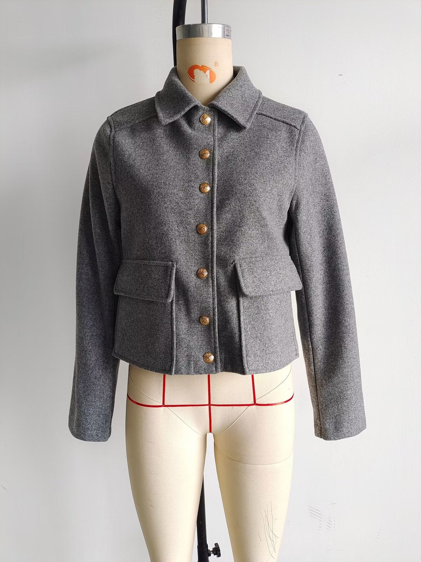 Women's Soft Metal-Buckle Decorated Coat
