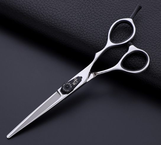 Professional Japan 440c 6 & 5.5 inch rainbow cut hair scissors set cutting shears thinning barber scissor hairdressing scissors - Korvel