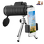 Télescope Monoculaire Optique HD Gbruno 40x40 avec Trépied et Support de Téléphone