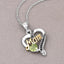 Pendentif en péridot véritable de 0,49 carat et spinelle noir en argent sterling