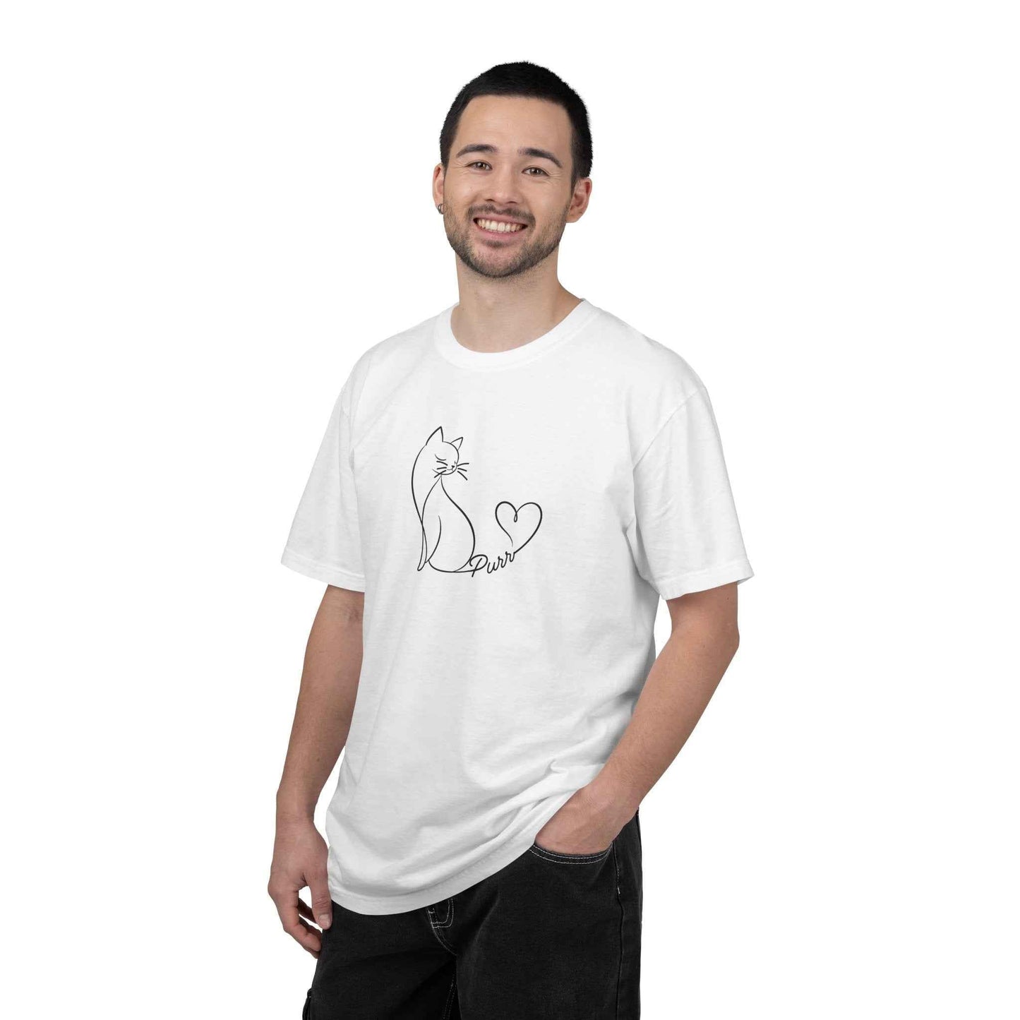 Purr Line Art Cat Unisex T-Shirt