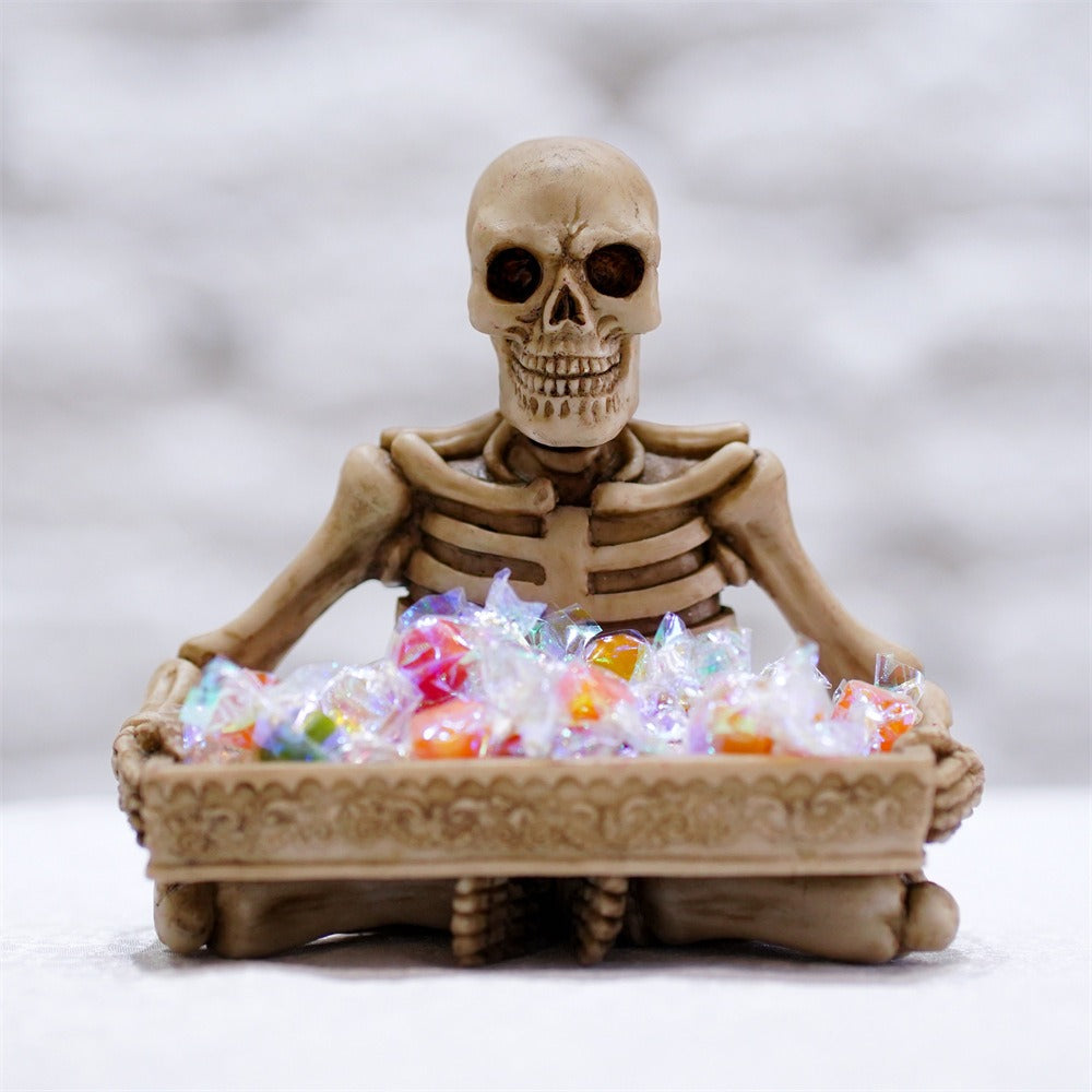 Antique Skull Holding Slot Storage Small Tray - Korvel