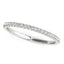 14k White Gold Diamond Wedding Band in Pave Setting