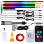 Bande lumineuse intérieure de voiture RGB LED 10-en-1 avec télécommande