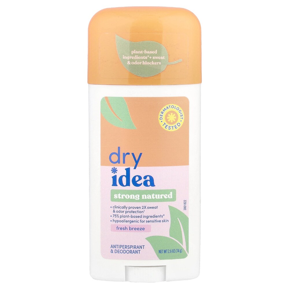 Desodorante y Antitranspirante a Base de Plantas Dry Idea Strong Natured 2.6 Oz