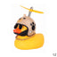 Car Duck with Helmet Broken Wind Small Yellow Duck Road Bike Motor Helmet Riding Cycling Car Accessories Decor Without Lights - Korvel