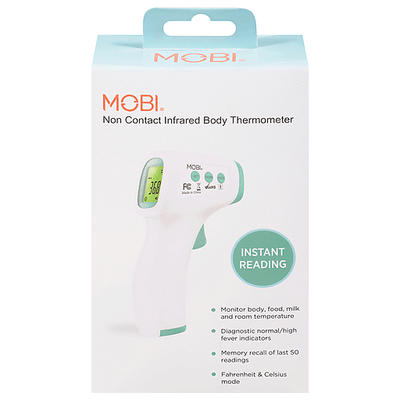 Mobi Non-Contact Forehead Thermometer with Fever Indicators