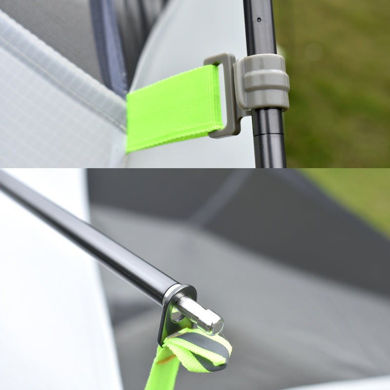 Tienda de Camping de Doble Capa para Cuatro Estaciones con Poste de Aluminio