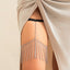 Lolita lace sexy leg ring body chain spicy girl beach fringe rhinestone thigh chain - Korvel