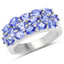 2.72 Carat Genuine Tanzanite Sterling Silver Engagement Ring
