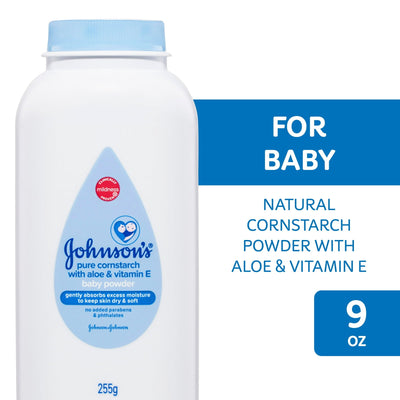 Polvo para Bebés Johnson's con Aloe y Vitamina E - 9 Oz