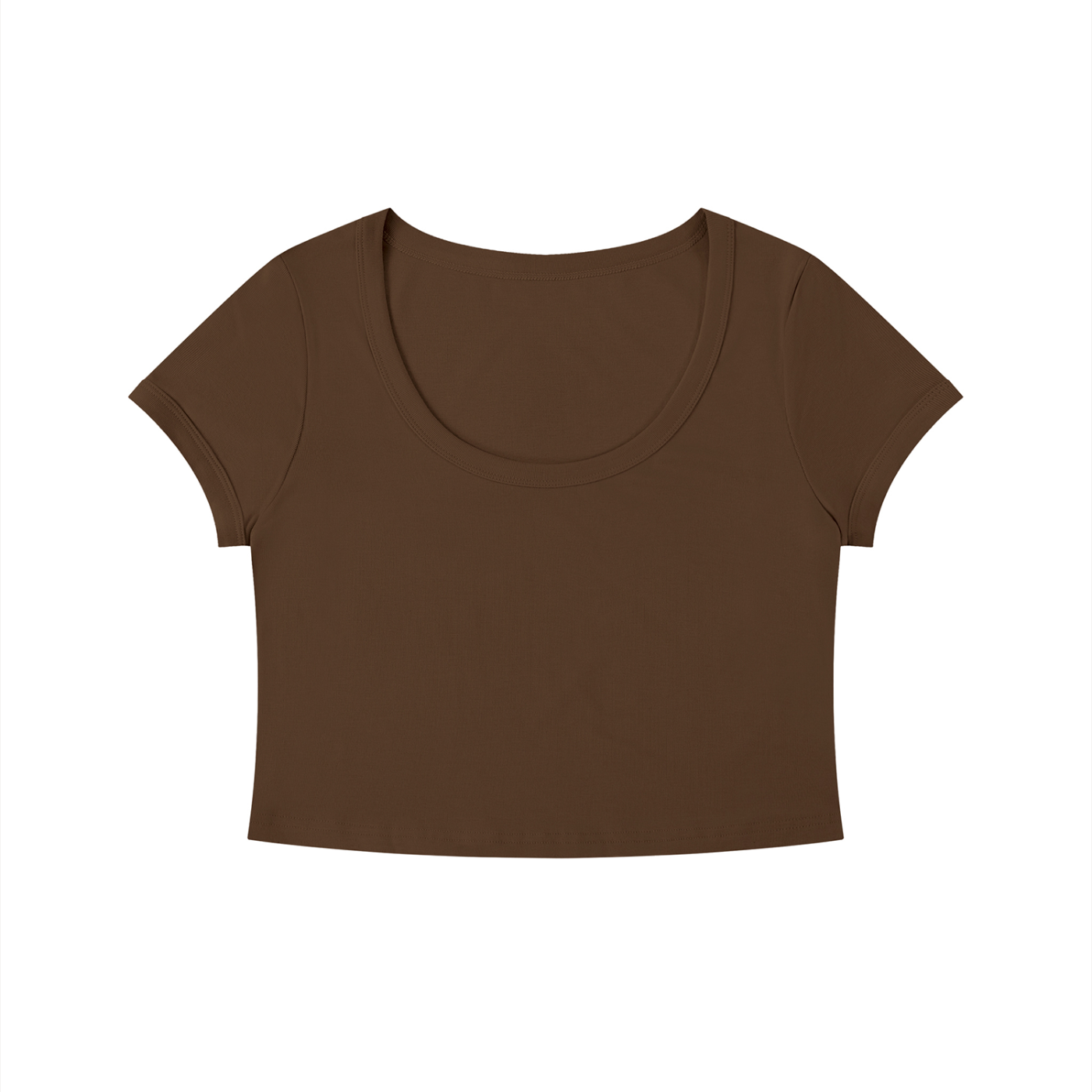 Camiseta corta ajustada de color sólido para mujer Loki & Ivy