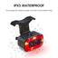Intelligent induction brake bicycle taillight road mountain bike charging warning riding equipment square red taillight - Korvel