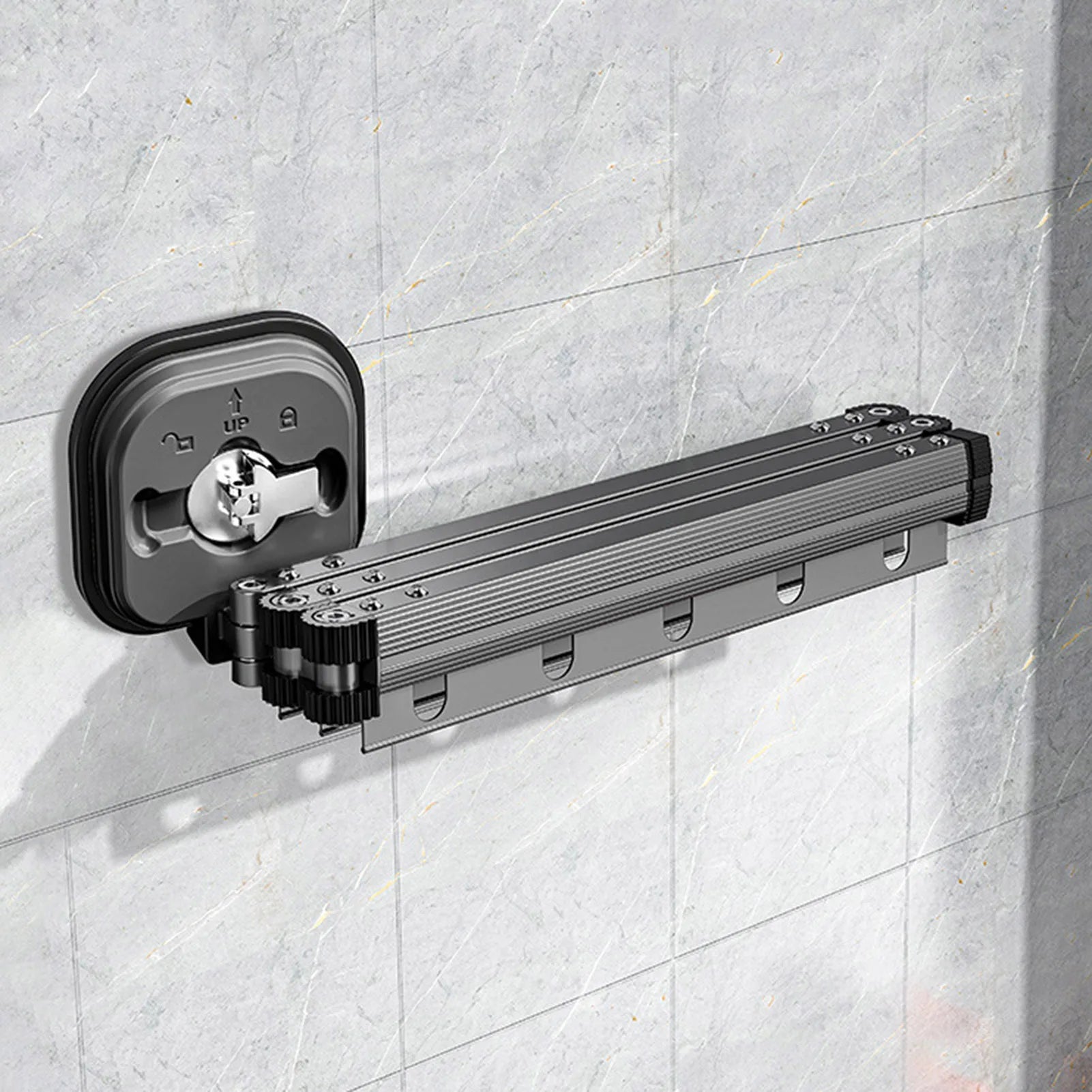 Multifunctional Retractable Fold Away Clothes Drying Hanger Space-Saving Bathrooms Usage - Korvel