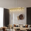 Modern Champagne Gold Kitchen Island Light - Oval Crystal ceiling chandelier - Korvel