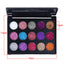 Palette de fards à paupières en sequins diamantés 15 couleurs