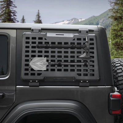Rear Window Molle Panel System for 2018-2024 Jeep Wrangler JL 4Doors - Modular Storage and Protective Decoration - Korvel