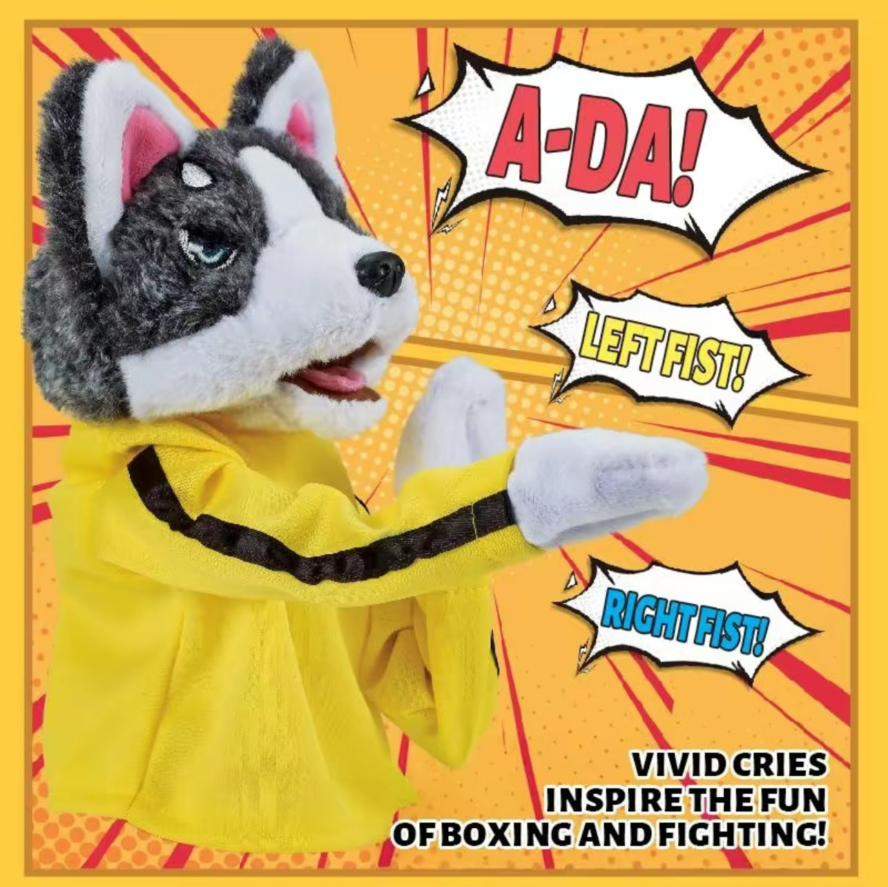 BoxyPup Títere de Mano - Juguete de Peluche Interactivo