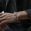 Bracelet en fil torsadé fait main - Design rétro en argent pur
