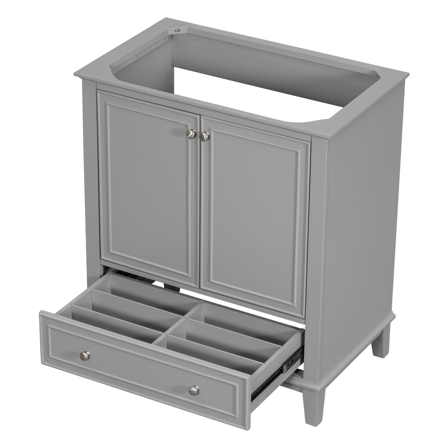 30-Inch Gray Bathroom Vanity Base Only